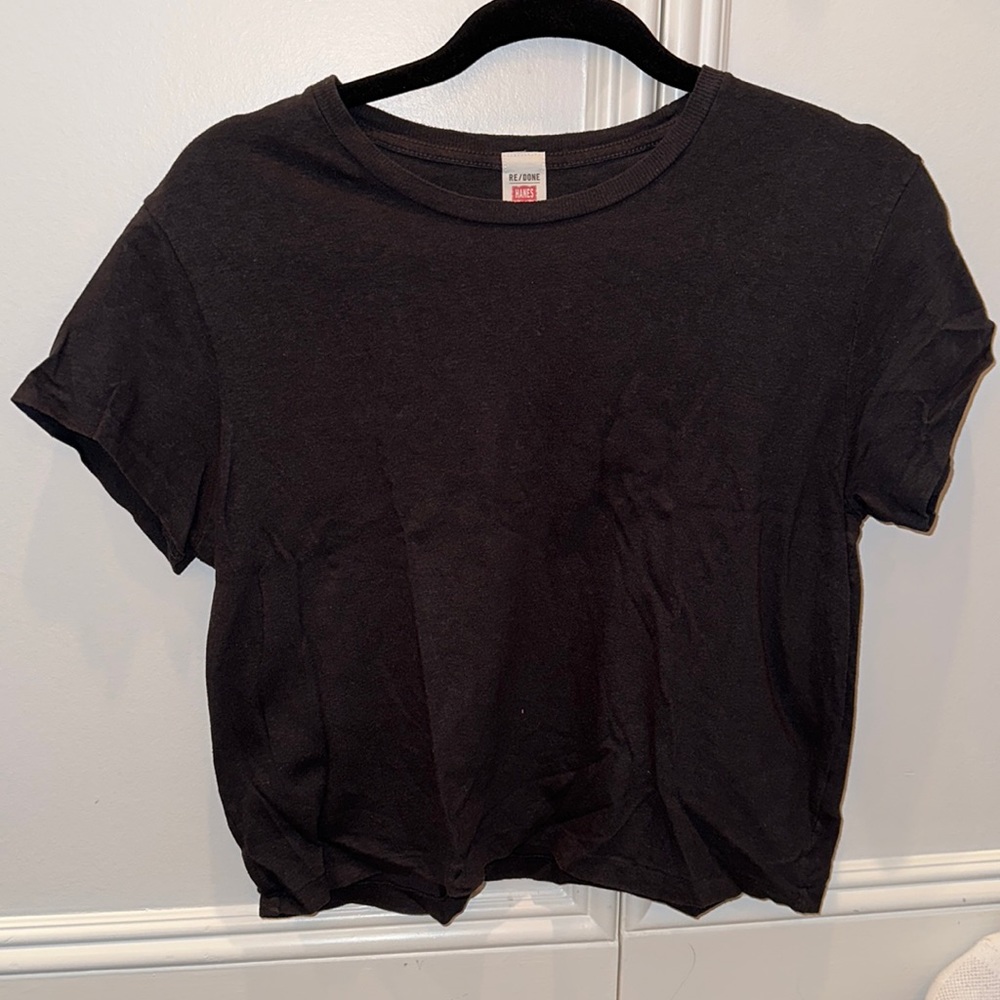 RE/DONE x Hanes t-shirt in black size S - Great Basic